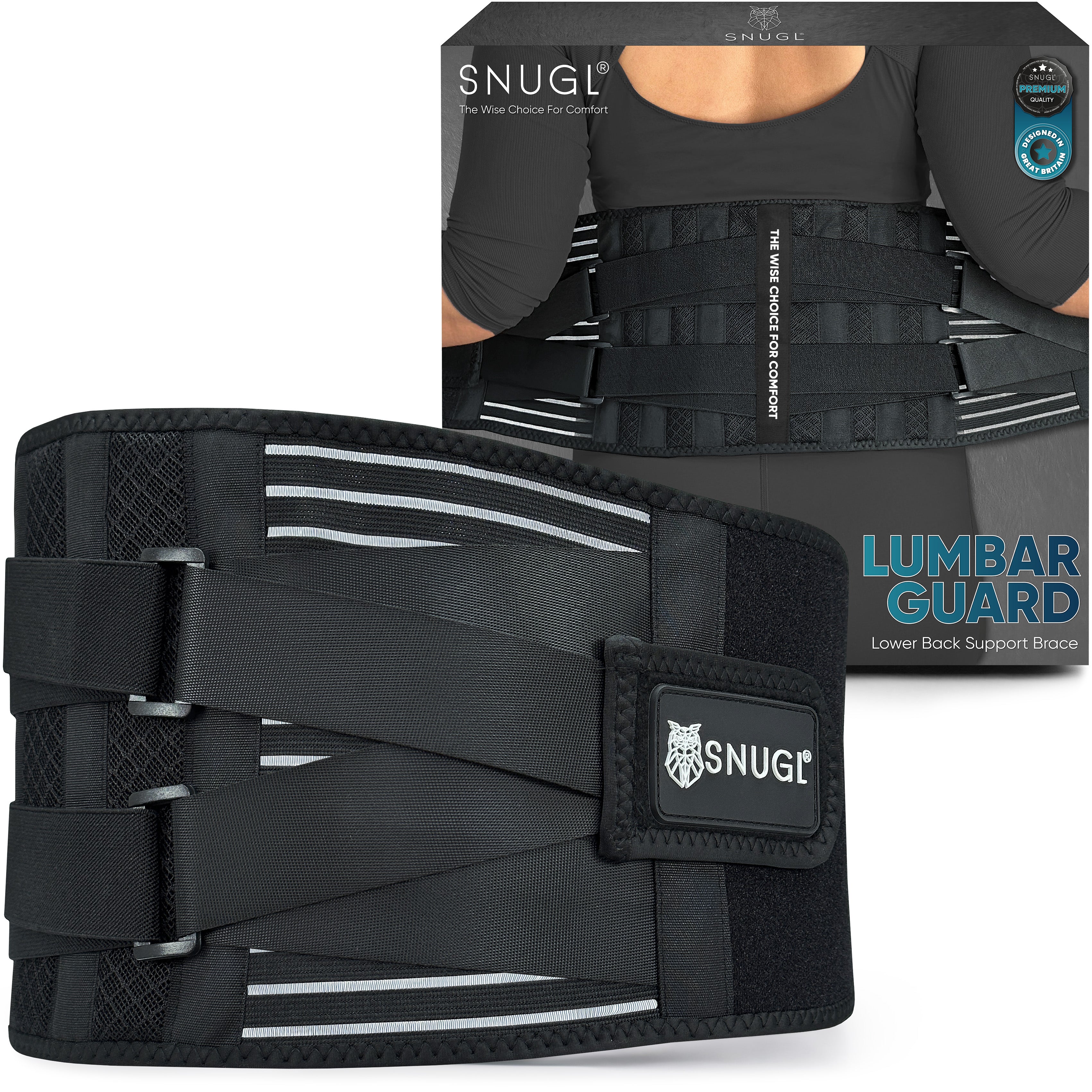 Lumbar Spine Brace AVESTON® Back Support Lower Back Brace For Pain